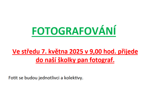 FOTOGRAFOVÁNÍ